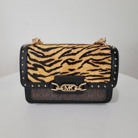 MICHAEL MICHAEL KORS Logo Calf Hair Heather Shoulder Bag - Picture 4 of 11